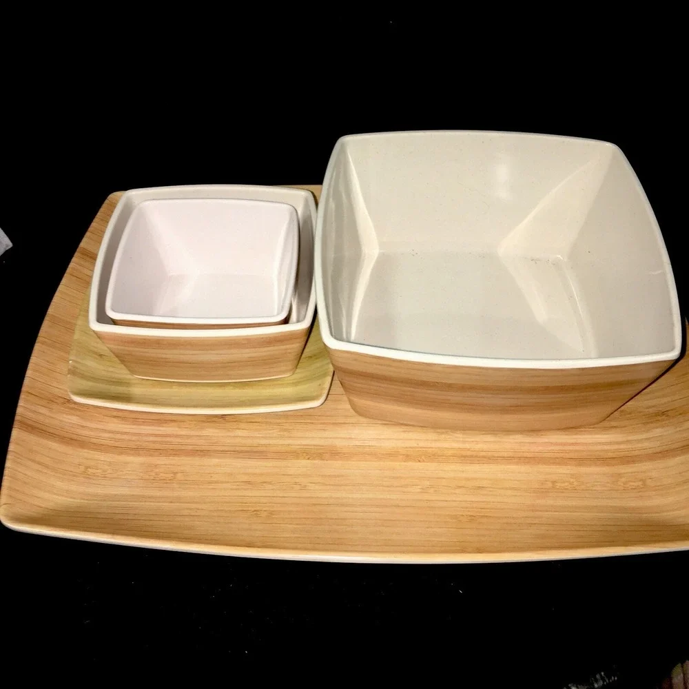 Square‎ Sampler & PlatterBamboo Kyoto & Platewise Dish 5 Piece Set